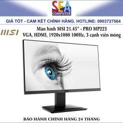 Alternative view of Màn hình MSI 21.45” - PRO MP223  VGA, HDMI, 1920x1080 100Hz, 3 cạnh viền mỏng