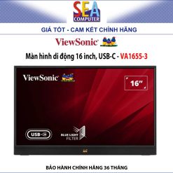 ViewSonic Màn hình di động 16 inch, USB-C - VA1655-3