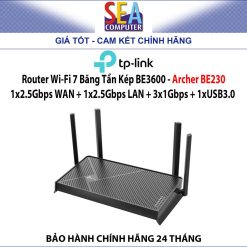 Alternative view of TP-LINK Router Wi-Fi 7 Băng Tần Kép BE3600, 2 Cổng 2.5Gbps - Archer BE230