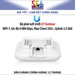 Alternative view of Bộ phát wifi Unifi U7 Outdoor (U7-Outdoor), WiFi 7, tốc độ 4.988 Gbps, Max Client 250+, Uplink 2.5 GbE