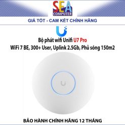 Bộ phát wifi Unifi U7 Pro (U7-Pro), Chuẩn WiFi 7 BE, 300+ User, Uplink 2.5Gb, Phủ sóng 150m2