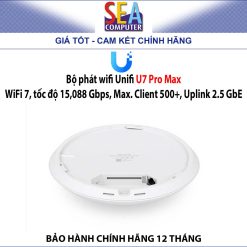 Alternative view of Bộ phát wifi Unifi U7 Pro Max (U7-Pro-Max), WiFi 7, tốc độ 15,088 Gbps, Max. Client 500+, Uplink 2.5 GbE