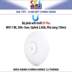 Alternative view of Bộ phát wifi Unifi U7 Pro (U7-Pro), Chuẩn WiFi 7 BE, 300+ User, Uplink 2.5Gb, Phủ sóng 150m2