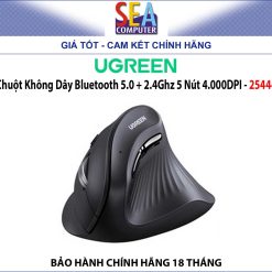 Chuột Không Dây Cong Thái Học Bluetooth 5.4 + 2.4Ghz 5 Nút 4.000 DPI - Ugreen 25444