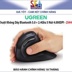 Alternative view of Chuột Không Dây Cong Thái Học Bluetooth 5.4 + 2.4Ghz 5 Nút 4.000 DPI - Ugreen 25444