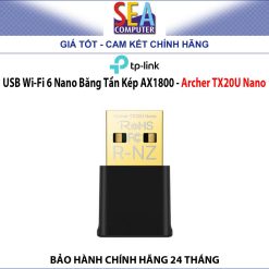 USB Wi-Fi 6 Nano Băng Tần Kép AX1800 - TPLINK Archer TX20U Nano