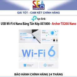 Alternative view of USB Wi-Fi 6 Nano Băng Tần Kép AX1800 - TPLINK Archer TX20U Nano